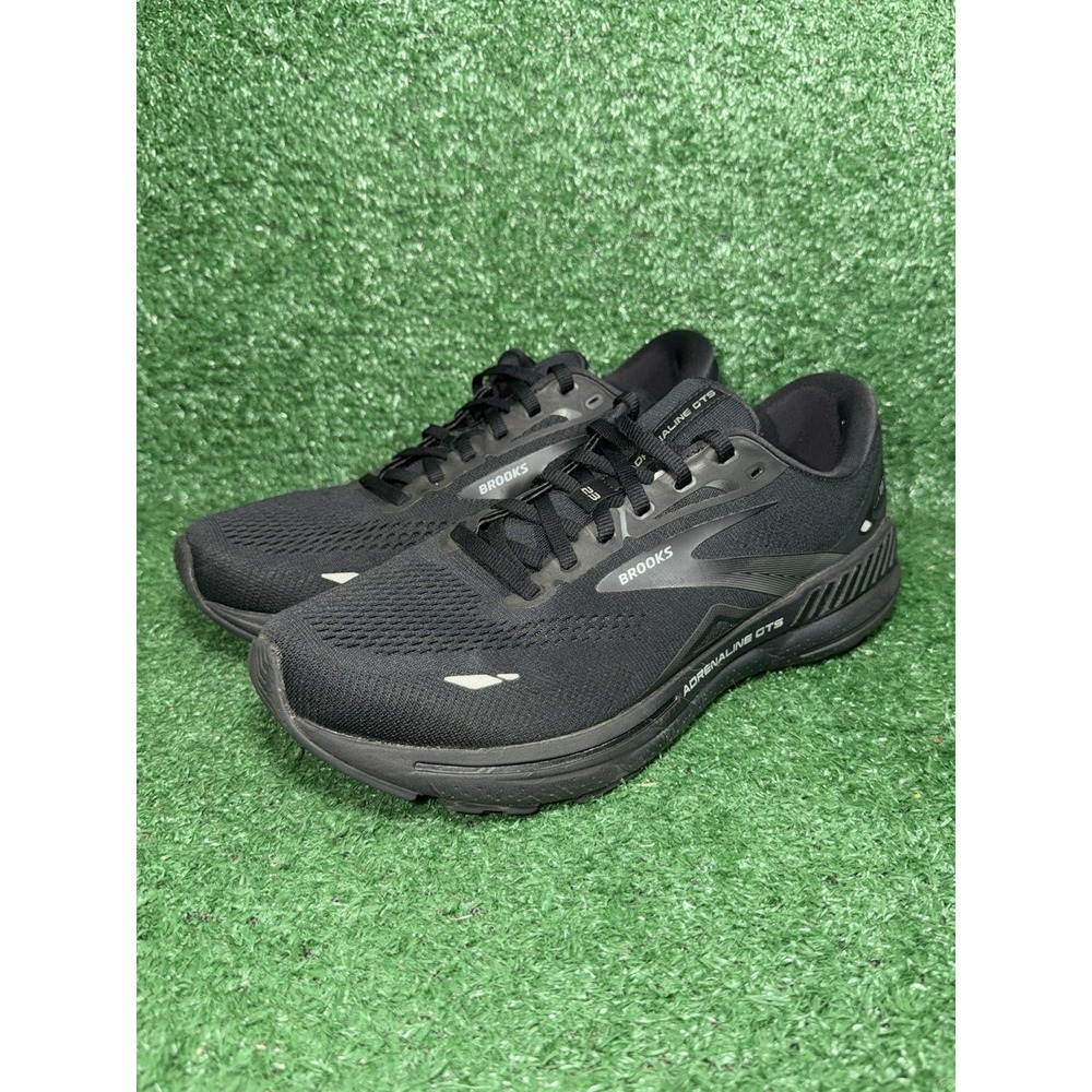 Brooks Adrenaline GTS 23 Mens Size 9 2E Wide Triple Black Running Shoes Sneakers - Picture 3 of 11